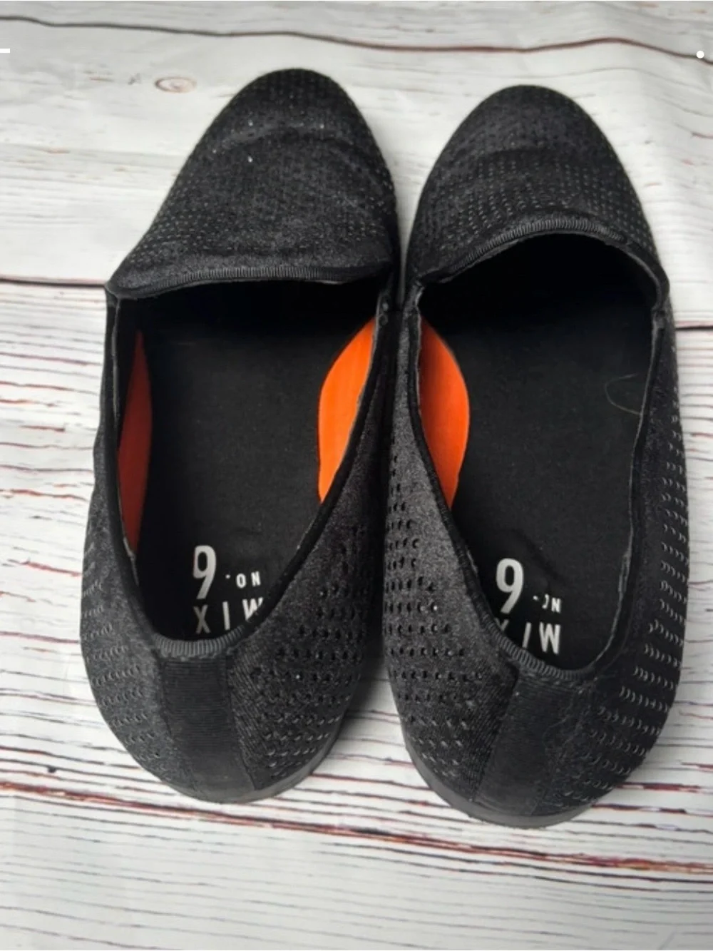 Mix No. 6 Black Crystal-Studded Slip-On Loafers